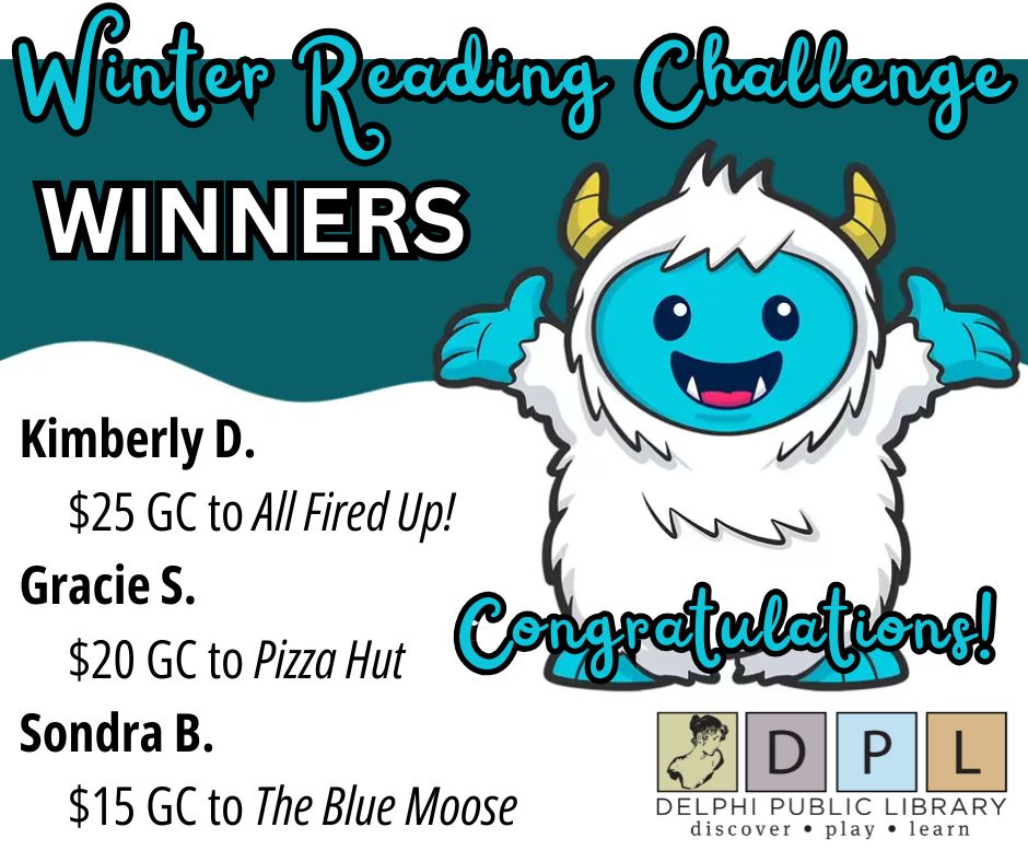 Congratulations to all our Winter Reading Challenge winners...Great job!