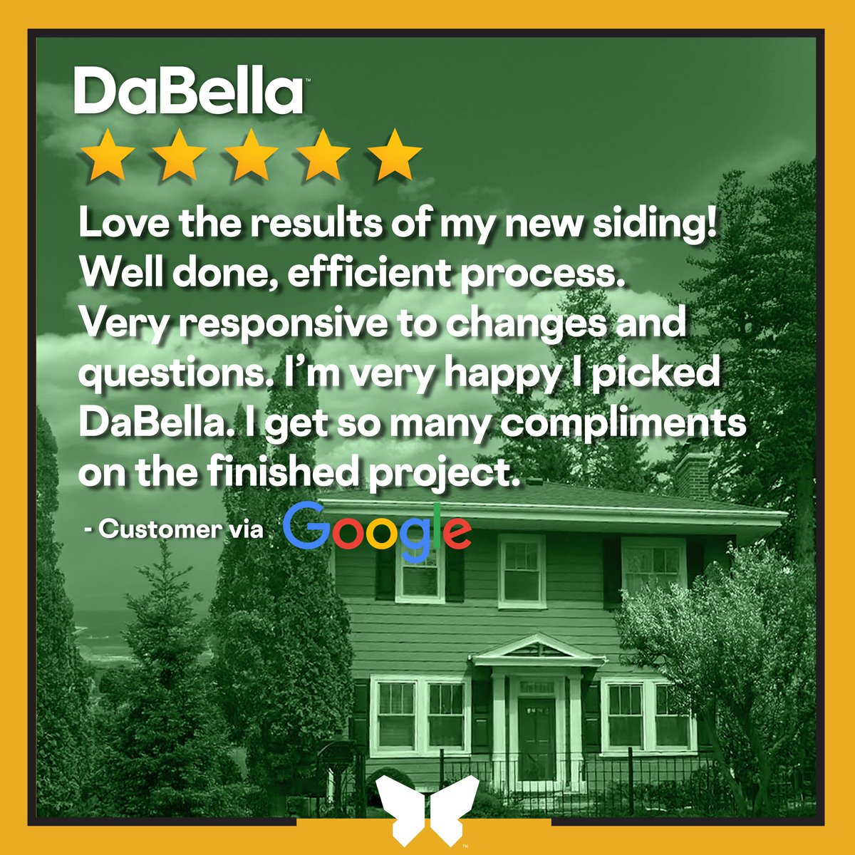 …And we are “very happy” you trusted us with your siding project and so glad you loved the results!