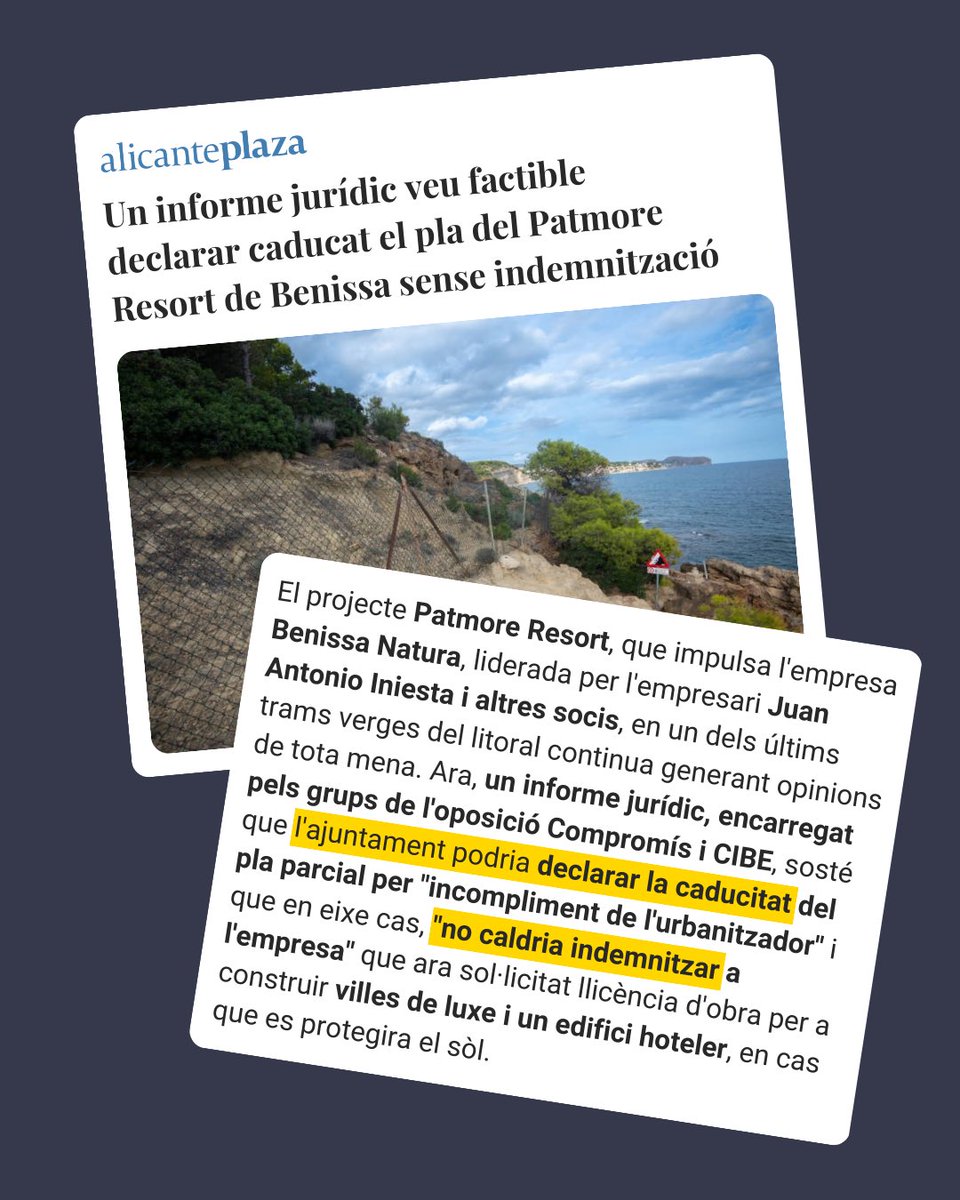 CompromBenissa's tweet image. No permetrem que les polítiques destructives i especulatives del PP condemnen Patmore a ser una nova ferida en el nostre territori 🤬

Defensarem fins al final el que és de totes i tots, perquè la nostra terra no està en venda! 🍃