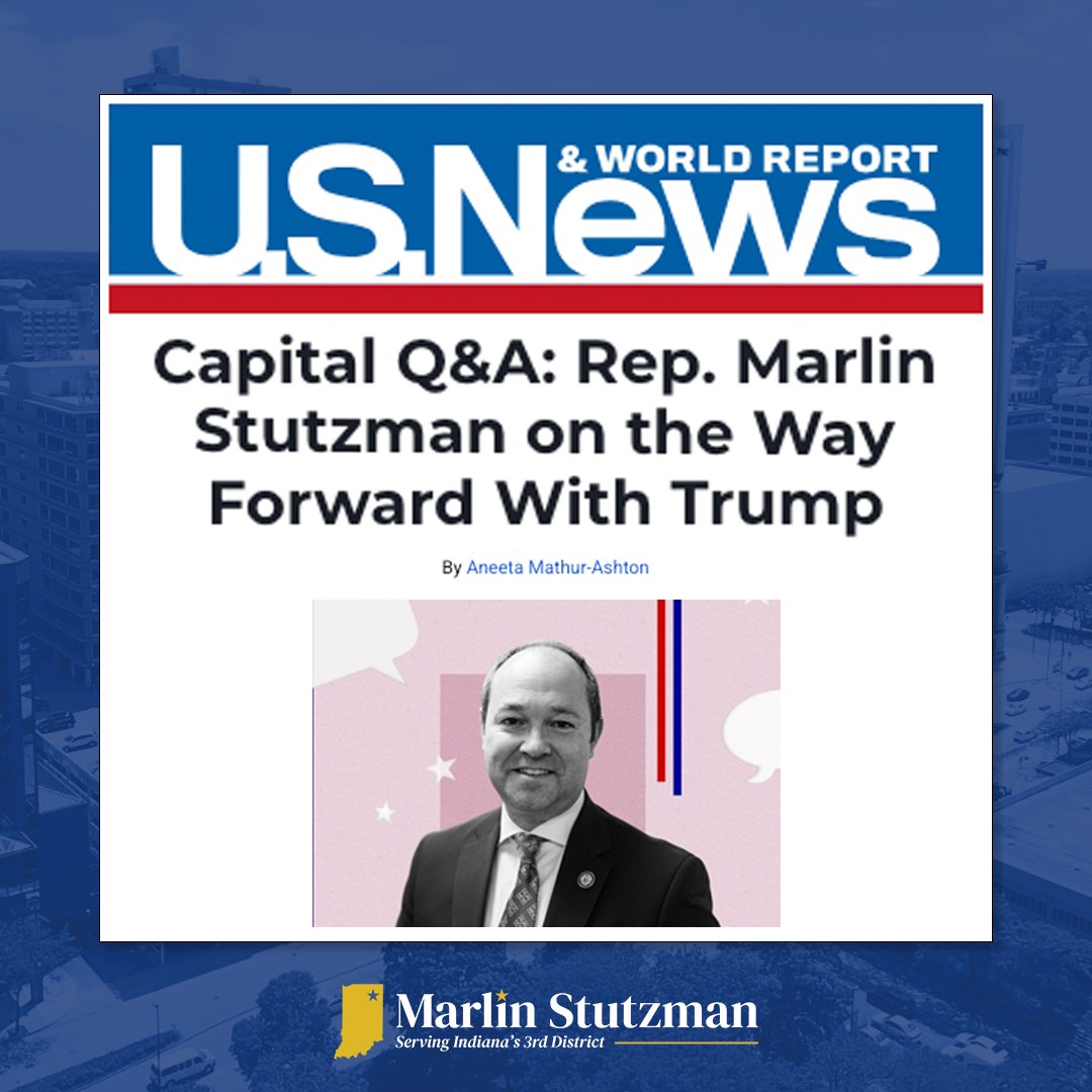 Rep. Marlin Stutzman (@repstutzman) on Twitter photo "If Democrats want to shut the government down because the American people are learning about where tax dollars are going, I think they're going to lose.”
I caught up with <a href="/MathurAshton/">Aneeta Mathur-Ashton</a> from <a href="/usnews/">U.S. News & World Report</a> to talk about mine and Trump's return to DC. "If Democrats want to shut the government down because the American people are learning about where tax dollars are going, I think they're going to lose.”
I caught up with <a href="/MathurAshton/">Aneeta Mathur-Ashton</a> from <a href="/usnews/">U.S. News & World Report</a> to talk about mine and Trump's return to DC.