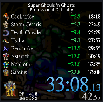 TeleoOne's tweet photo. A new Super Ghouls 'N Ghosts Professional Difficulty WR!  Maybe I should try for 32?! https://t.co/KDCYS3D9zE