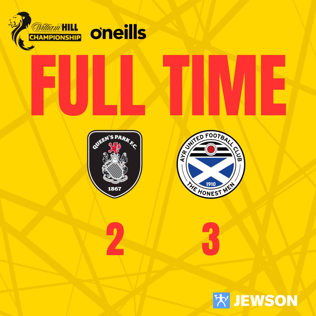 FT | ⌛ | The final whistle sounds at Hampden.

This team 😍

Queen’s Park [2 - 3] Ayr

#WeAreUnited