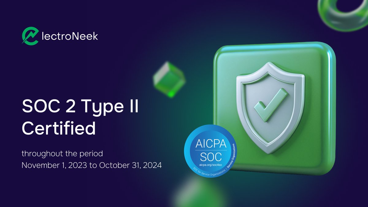 ElectroNeek Achieves SOC 2 Type II Compliance for the Fifth Consecutive Year in 2024.

After undergoing an extensive audit from November 1,2023 to October 31, 2024, ElectroNeek has once again met all SOC 2 Type II compliance requirements. Learn more: linkedin.com/feed/update/ur…