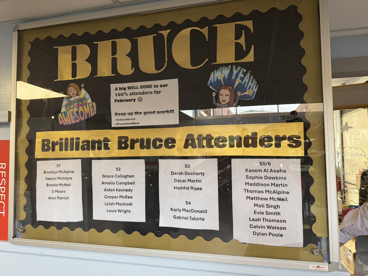 Bruce House - Govan High (@ghs_brucehouse) on Twitter photo Well done to our pupils who attended 100% of their classes in February
#BrilliantBruce✨ #success #excellence <a href="/GovanHighSchool/">Govan High School</a> Well done to our pupils who attended 100% of their classes in February
#BrilliantBruce✨ #success #excellence <a href="/GovanHighSchool/">Govan High School</a>