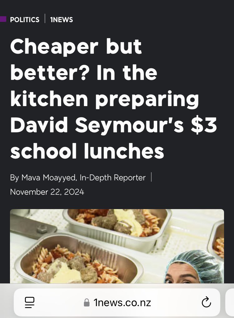Over the last 24 hours Luxon, Willis, Simeon Brown and now Judith Collins have all tried to reframe the school lunch debacle as about parental responsibility. 

Don’t let them off the hook:  They promised better food cheaper and are failing to deliver.