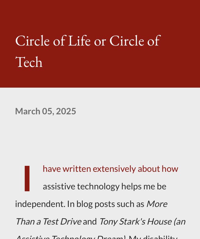 cvidisability's tweet image. #dearreader here is another post #CircleOfLifeCircleOfTech
#HumidityPlatform
#AssistiveMerryGoRound #Poetry
humanityplatform.blogspot.com/2025/03/circle…