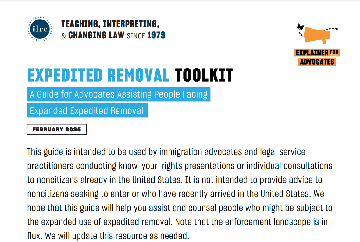 Kathleen Bush-Joseph (@kathleenbushjo2) on Twitter photo Recommend reading <a href="/the_ILRC/">Immigrant Legal Resource Center</a> toolkit on expanded expedited removal. "Immigration officers usually do not tell someone that they are being placed in the expedited removal process, so it can be difficult to know for sure"
Has sections on when to stay silent vs not if stopped by ICE Recommend reading <a href="/the_ILRC/">Immigrant Legal Resource Center</a> toolkit on expanded expedited removal. "Immigration officers usually do not tell someone that they are being placed in the expedited removal process, so it can be difficult to know for sure"
Has sections on when to stay silent vs not if stopped by ICE
