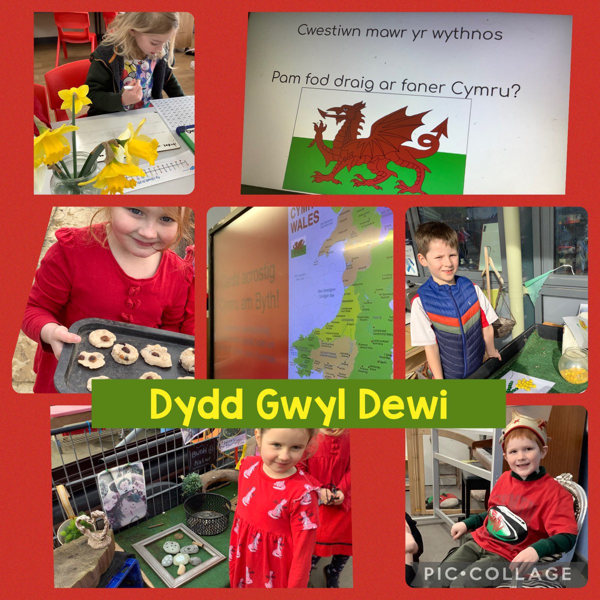 Bl.1 a 2 yn dathlu Dydd Gwyl Dewi! Yr.1 and 2 have been celebrating St. David’s day.