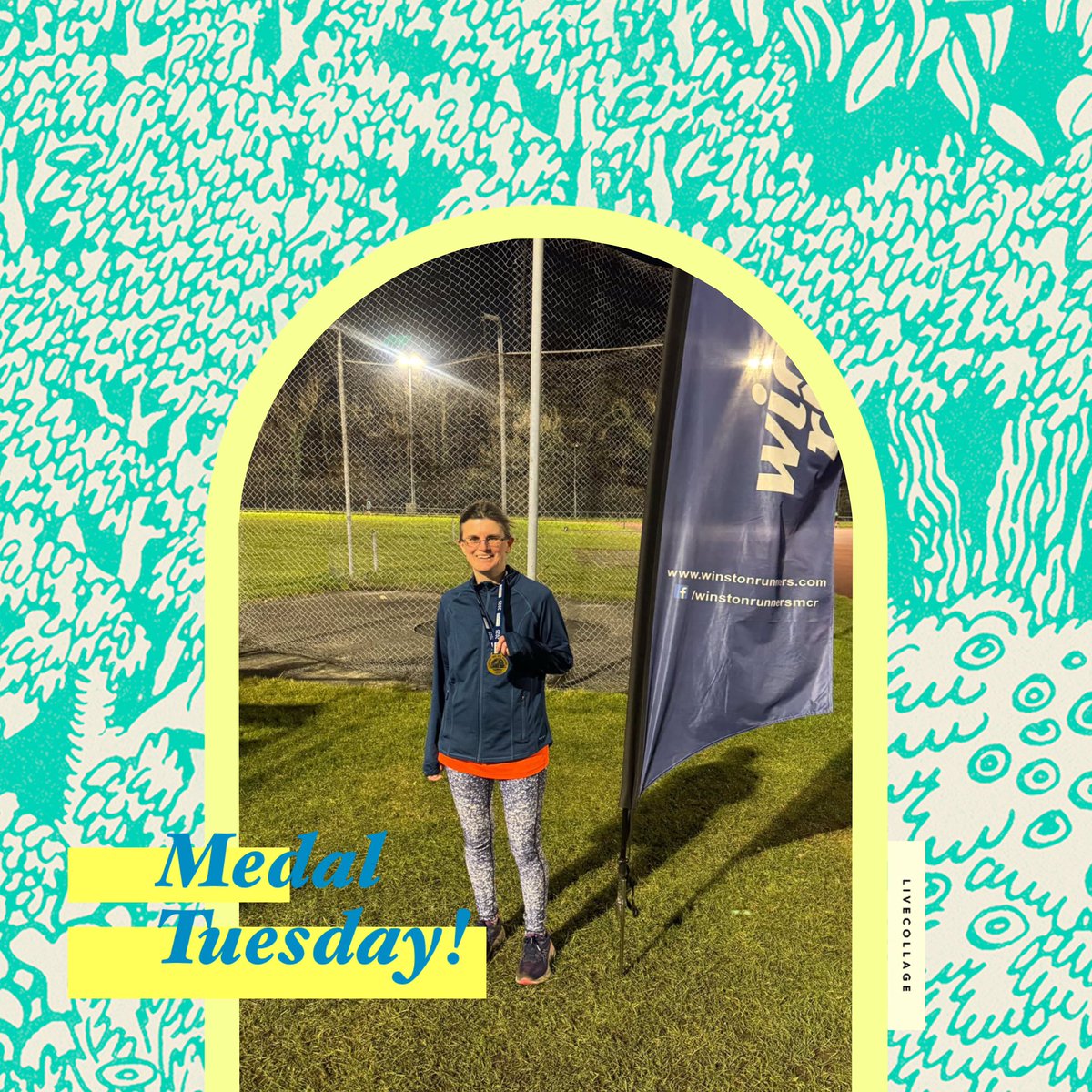Woo Hoo congratulations on #medaltuesday #winstonrunners - hard work &amp; dedication paid off. Keep on #running 🏅🏃🏻‍♀️💨 #welldone #medaltuesday #tracktuesday #medalmonday #runhappy #miles #runningcommunity #proudmoment #garmin