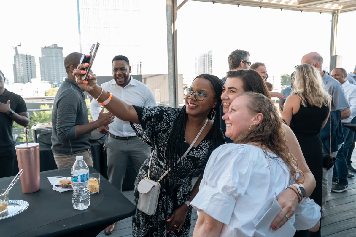 AtlantaTechWeek's tweet image. The smiles say it all. We&apos;re sharing some of our favorite moments from last year’s Atlanta Tech Week!  Will you be plugged in with us this year?#ATLTechWeek #BuildersInATL #TechInATL #ATW2025