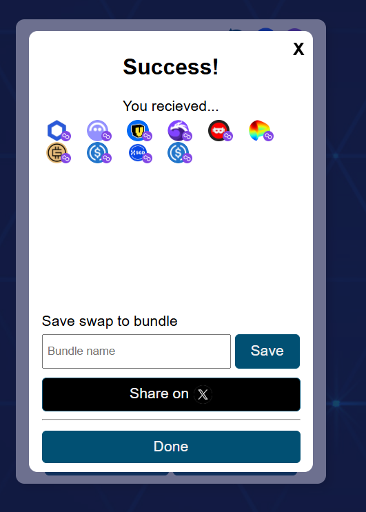 LoraineRowe2000's tweet photo. I just swapped using Bundle Share on ViciSwap. One link, one approval now my vcnt has arrived from multiple coin  https://t.co/1mfm7PL38V #VCNT #ViciCoin #ViciSwap #ViciNFT #Crypto https://t.co/m94y4nKPpv