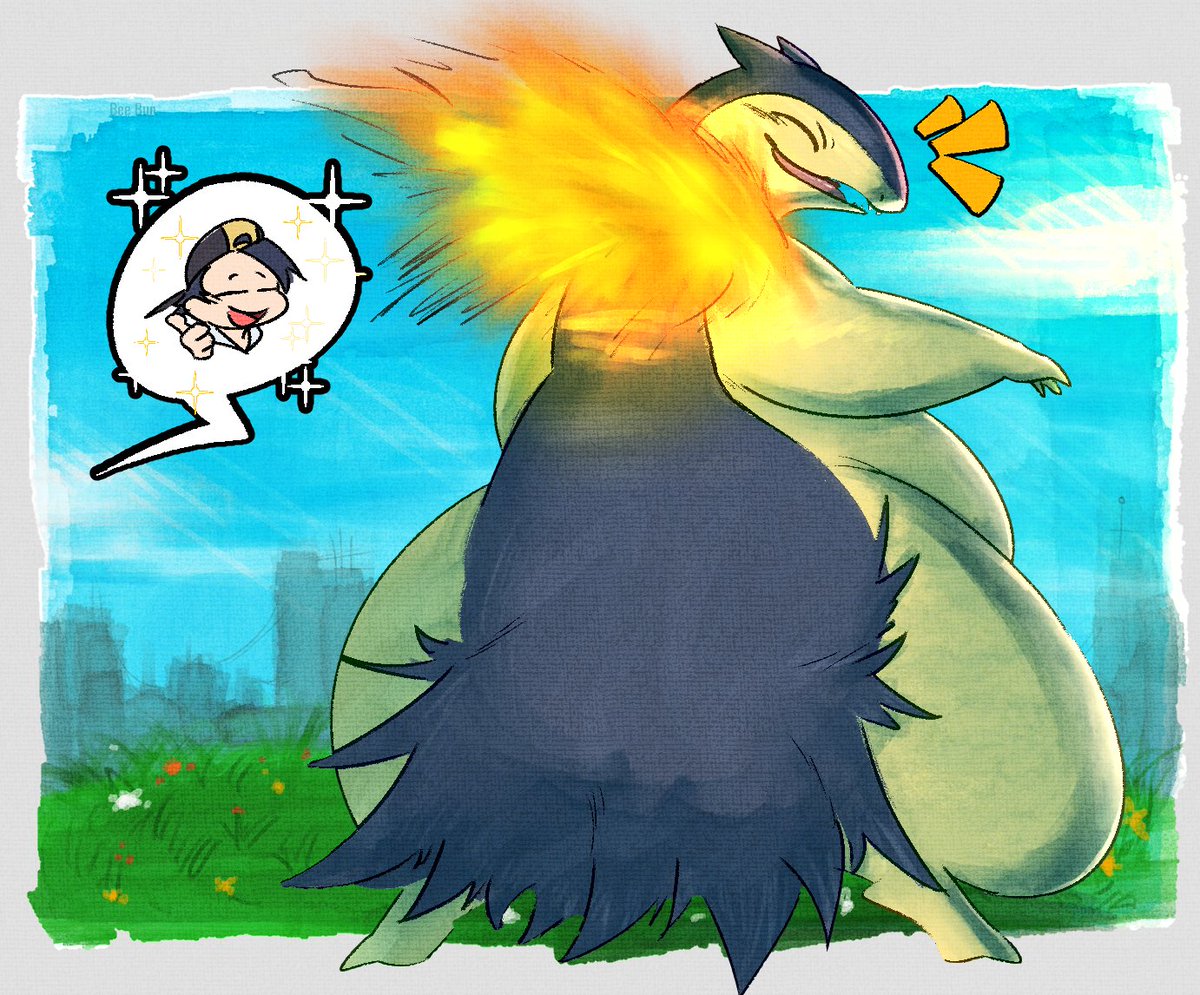 Typhlosion showing off the flame
#pokemon
