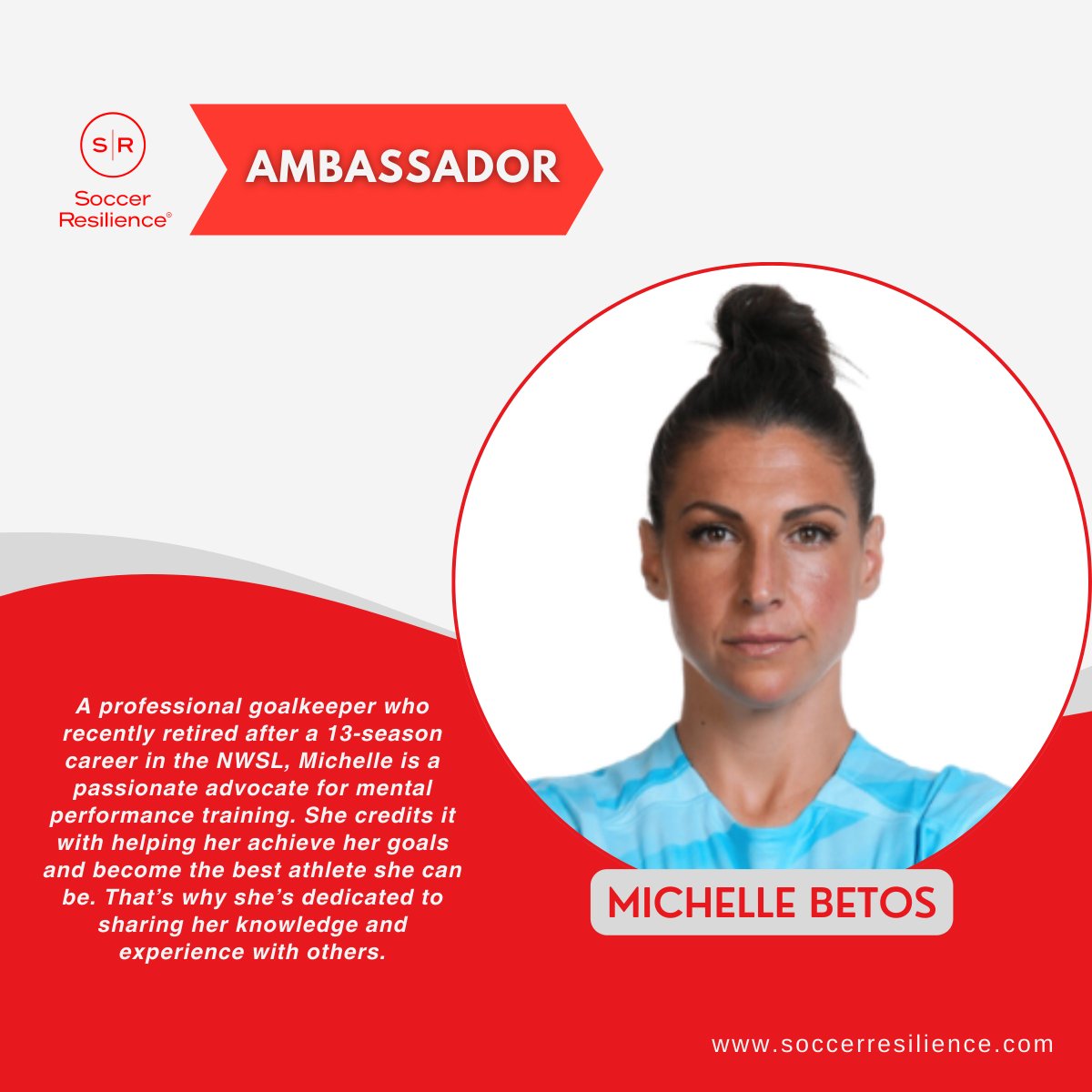 Soccer Resilience (@soccerresilient) on Twitter photo ๐ We're thrilled to celebrate <a href="/MichelleBetos/">Michelle Betos</a> as a Soccer Resilience Ambassador! โฝ๏ธ๐
A leader on and off the pitch, Michelle's passion for mental resilience will inspire and empower our community to perform their best under pressure.
Let's change the game together. ๐ We're thrilled to celebrate <a href="/MichelleBetos/">Michelle Betos</a> as a Soccer Resilience Ambassador! โฝ๏ธ๐
A leader on and off the pitch, Michelle's passion for mental resilience will inspire and empower our community to perform their best under pressure.
Let's change the game together.