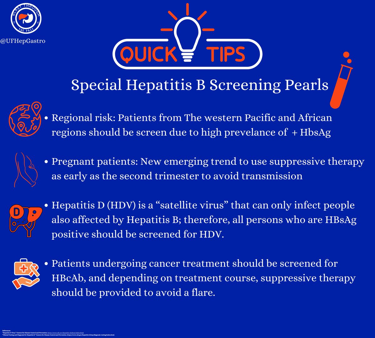 🚨 Blast Through the Past🚨 

This month, we talk about Hepatitis B and screening pearls!! 🐊 🐊 

Post by our ⭐️ IM resident <a href="/KatarinaMPittm_/">Katarina Pittman</a>