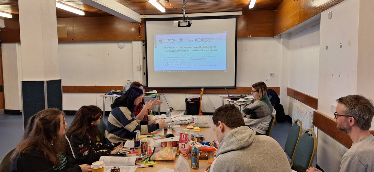 Belter <a href="/YouthScotland/">Youth Scotland</a> #YoungGrantMakers session with <a href="/corrascot/">Corra Foundation</a> #UNCRC. Amazing seeing them all work together &amp; create Fabulous Steve to encourage us to work through all the reports Challenge the statement not the person this was great &amp; helped when we didn't agree on stuff  #GCB