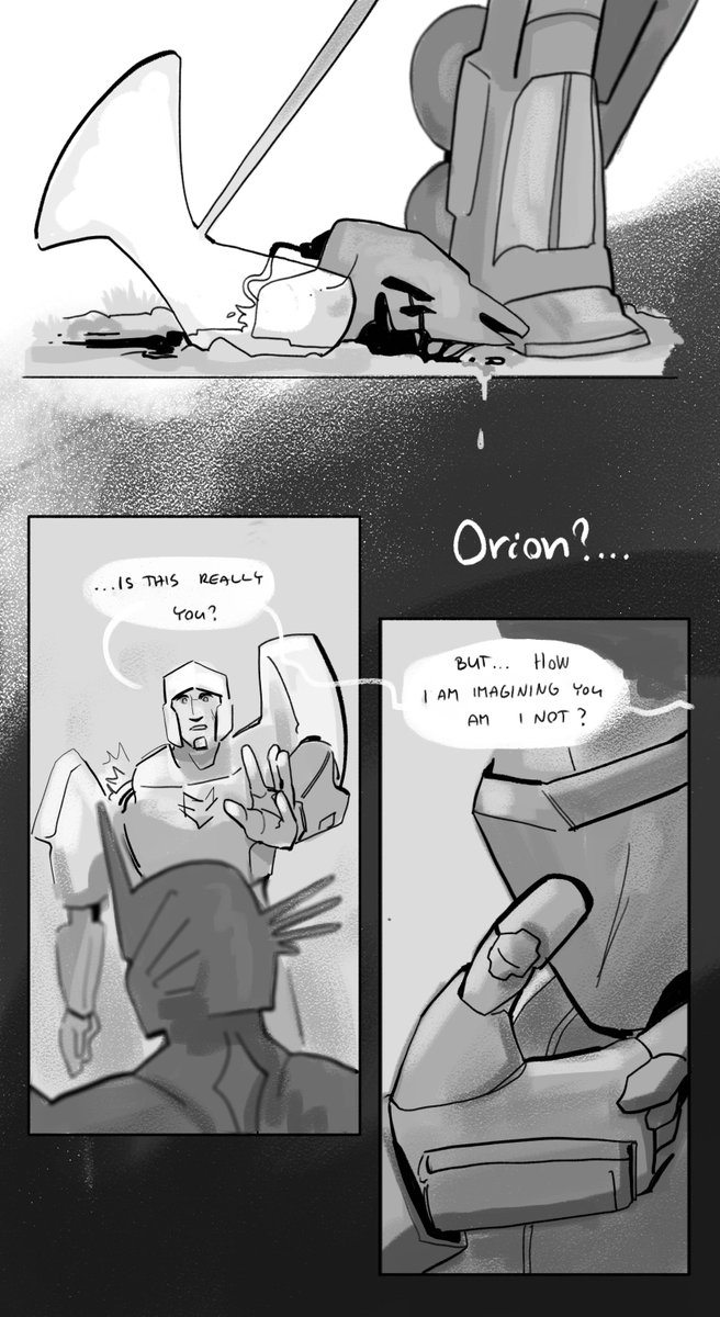 A reunion part 1/?  

Mmmm yeee sad old robots in love for my MegOp AU  

#megop #Transformers #OptimusPrime #OrionPax #D16 #tfone