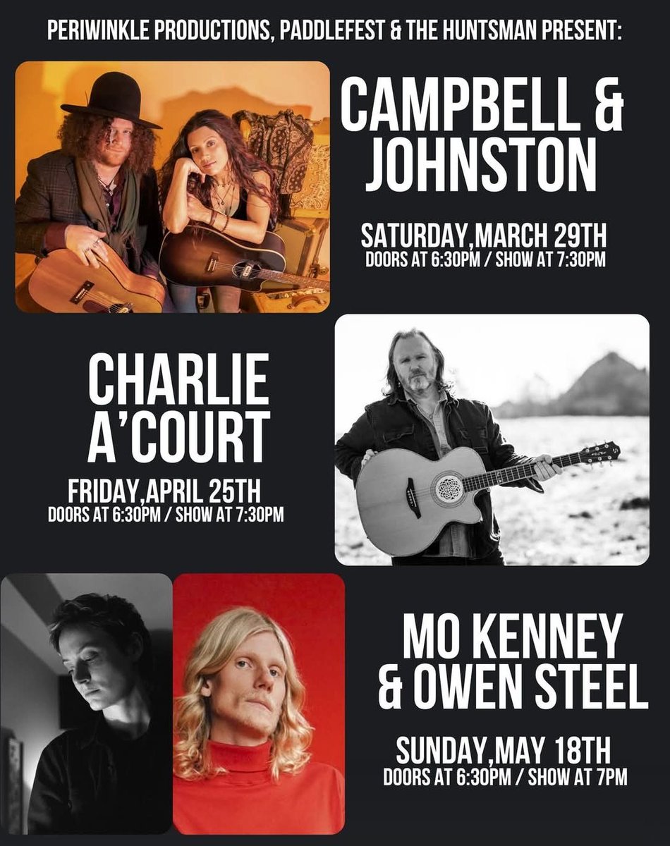 We are thrilled to present this amazing line-up of concerts with Paddlefest Music &amp; Nature Festival and Periwinkle Productions in our 218-soft seat Dunn Theatre within the Fundy Discovery Aquarium in St. Andrews by-the-Sea!

🎟Tickets: fareharbor.com/embeds/book/hu… 🎟