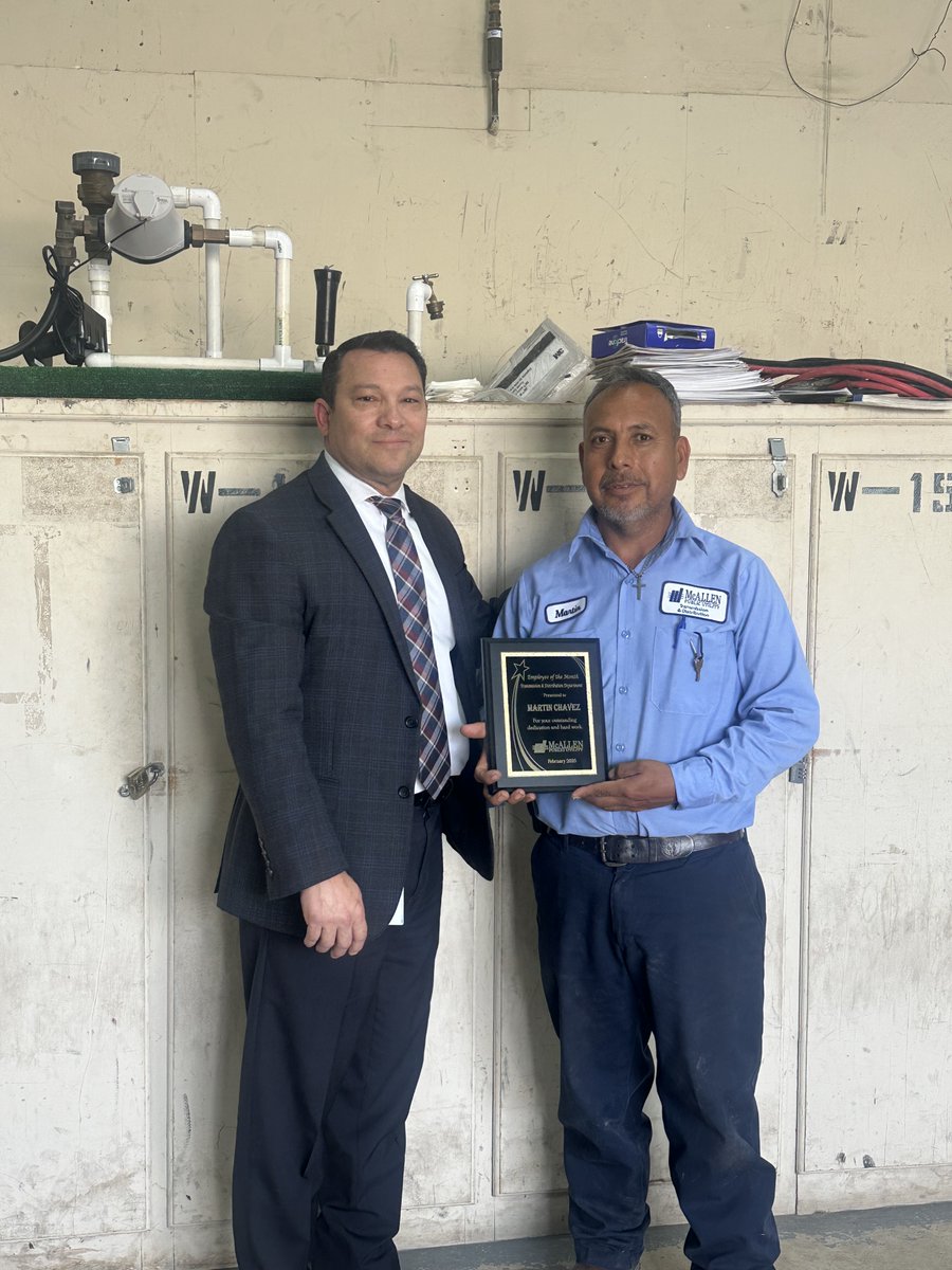 The Transmission &amp; Distribution Department is honored to recognize Martin Chavez as Employee of the Month of February! Since joining the team in 2005, Martin has exemplified professionalism, technical expertise, and an unwavering commitment to excellence. Congratulations Martin!