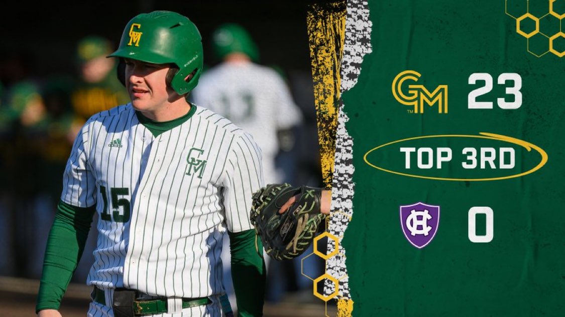 A new NCAA record is upon us. 23 in the bottom of the second for the Pats

The most in an inning in college baseball history. Something brewing in the FAX ladies &amp; gents

<a href="/MasonBaseball/">George Mason Baseball</a> 🤝 <a href="/d1baseball/">D1Baseball</a>