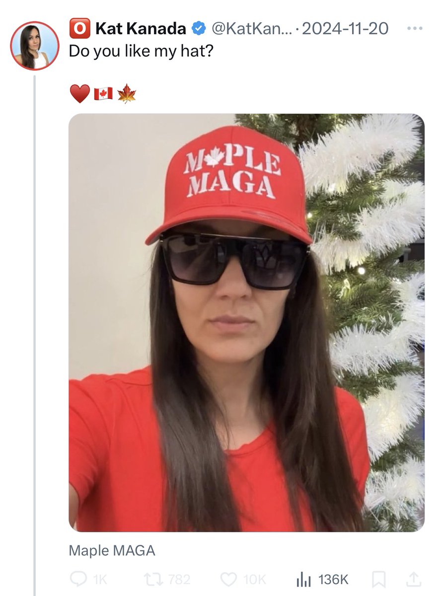 #Cndpoli #Canpoli

A reminder Pierre’s BIGGEST supporters  Kat Kanada and Keean Bexte run a “Maple MAGA” clothing store.

Make no mistake: <a href="/PierrePoilievre/">Pierre Poilievre</a> IS Maple MAGA

Always has been.
Always will be.