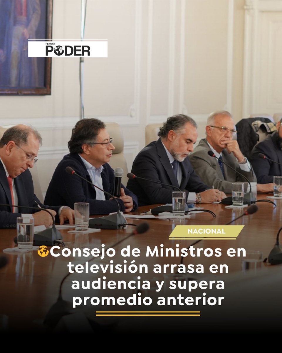 RevistaPODERcol's tweet image. El segundo Consejo de Ministros televisado por el presidente Gustavo Petro se convirtió en uno de los programas más vistos en Colombia la noche del lunes 3 de marzo. 
poder.com.co/nacional/conse…

#RevistaPoder | #PoderParaTodos | #NoticiasConPoder | #TendenciasConPoder |…