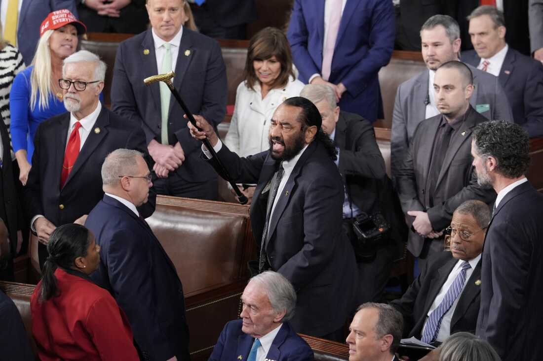 If you support Congressman Al Green's act of defiance during Donald Trump's horrific State of the Union speech! Drop a like  💙 and repost! 👍