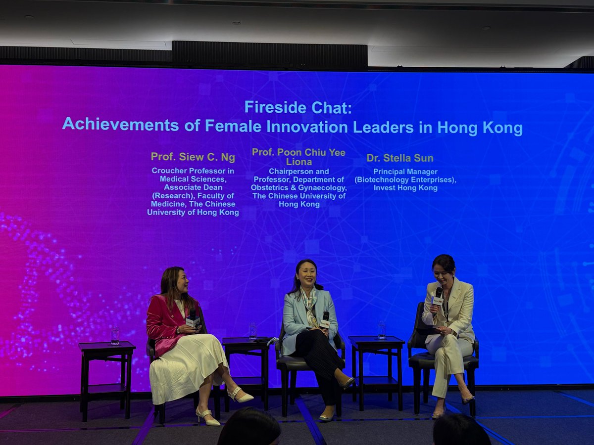 magic_limited's tweet image. Thanks to InvestHK, we had βWomen Health & Tech Forum 2025β addressing women's health needs. Prof. Siew Ng, joined a Fireside Chat with Prof. Liona CY Poon and Dr. Stella Sun. Prof. Ng highlighted the importance of speed in research and appreciated government's support !ππ©π»ββοΈπ€΅π»ββοΈπ€΅πΌββοΈ