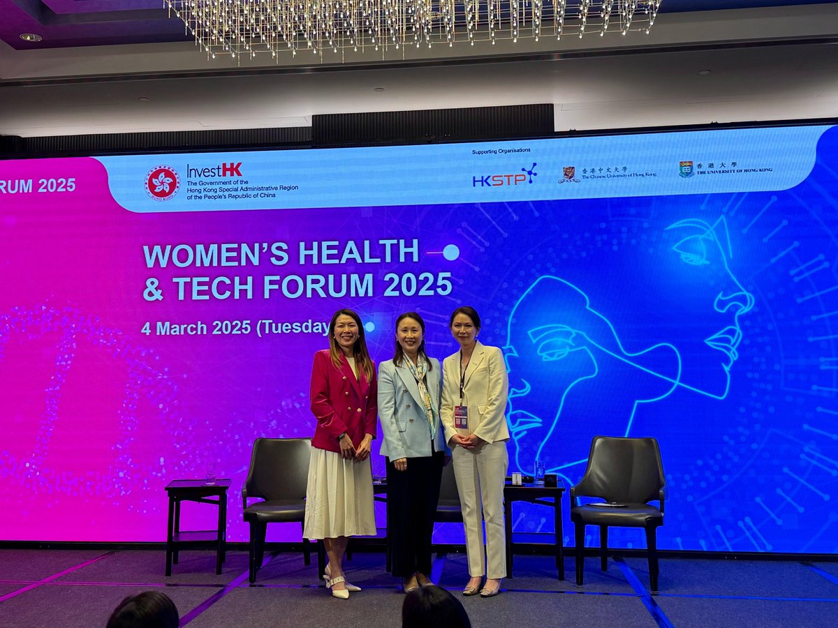 magic_limited's tweet image. Thanks to InvestHK, we had βWomen Health & Tech Forum 2025β addressing women's health needs. Prof. Siew Ng, joined a Fireside Chat with Prof. Liona CY Poon and Dr. Stella Sun. Prof. Ng highlighted the importance of speed in research and appreciated government's support !ππ©π»ββοΈπ€΅π»ββοΈπ€΅πΌββοΈ