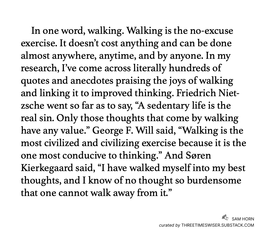 Kpaxs's tweet photo. Walking is the ultimate democratization of exercise and thinking. https://t.co/4zjIAQuFw1