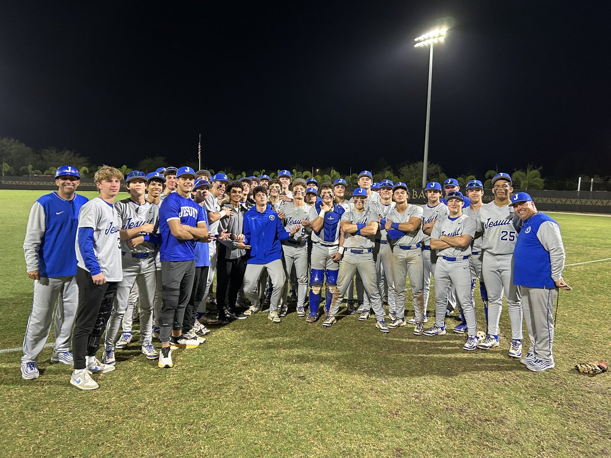 Jesuit Baseball (@jesuitbaseball) on Twitter photo Win #8 <a href="/Ryanthompson164/">Ryan Thompson</a> (Belt Winner) and <a href="/BradyHoar/">Brady Hoar</a> combined for the two hit shutout striking out 15. <a href="/ChristianSheff_/">Christian Sheffield</a> and <a href="/robby_s35/">Robby Santana</a> each with hits and <a href="/samirfoster5/">Samir Foster class of 2027</a> added a hit and two RBI’s. Back at home on Friday! #Dominate #FAH #FAP #AMDG Win #8 <a href="/Ryanthompson164/">Ryan Thompson</a> (Belt Winner) and <a href="/BradyHoar/">Brady Hoar</a> combined for the two hit shutout striking out 15. <a href="/ChristianSheff_/">Christian Sheffield</a> and <a href="/robby_s35/">Robby Santana</a> each with hits and <a href="/samirfoster5/">Samir Foster class of 2027</a> added a hit and two RBI’s. Back at home on Friday! #Dominate #FAH #FAP #AMDG
