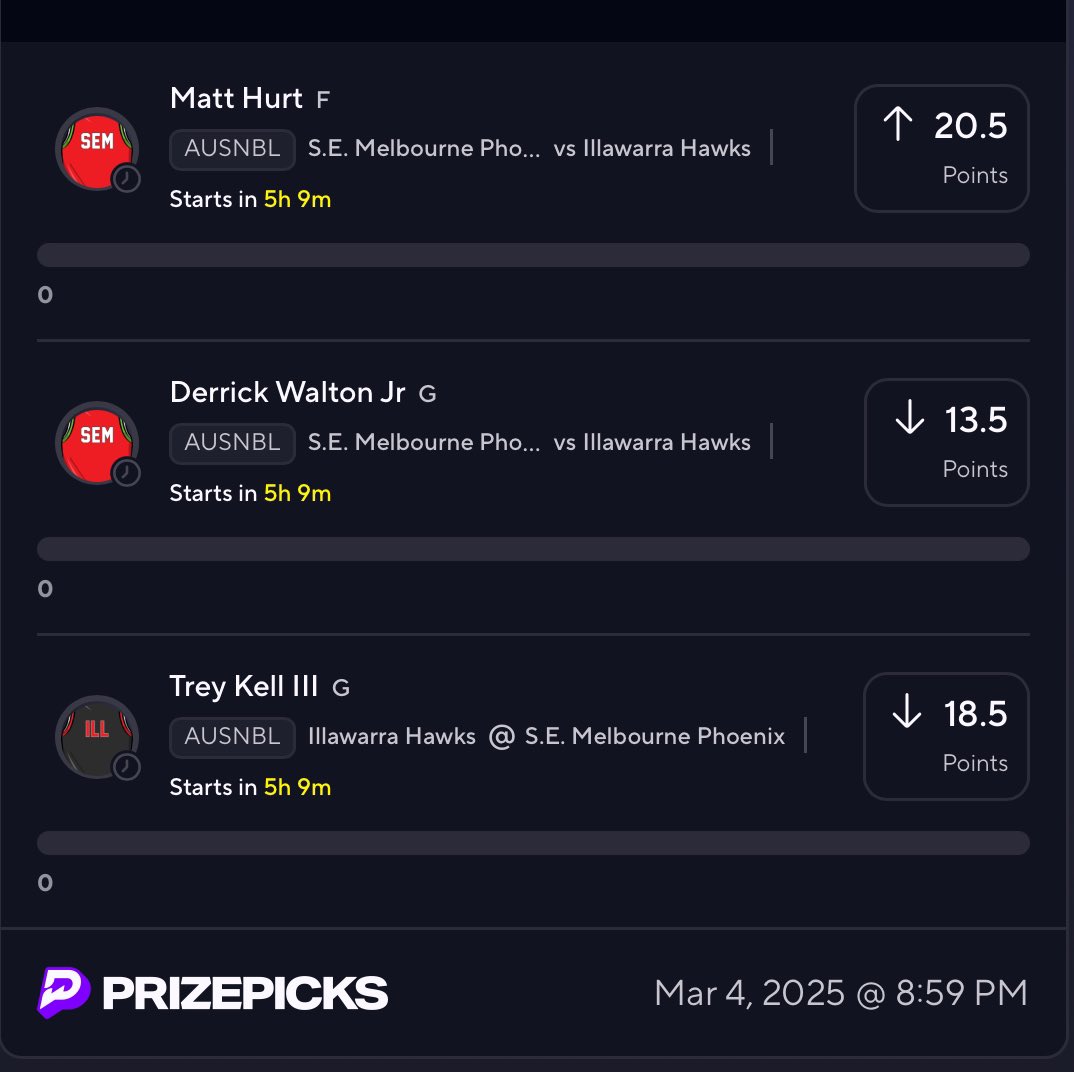 🔥 AUSNBL SLIPS FOR TN 🔥

As always I’ll giveaway $50 to 2 people who are following and like this post if we sweep‼️ 

Tryna sweep back to back nights now

Lock tf in and let’s cash out 🤑

#AUSNBL #NBL #PrizePicks