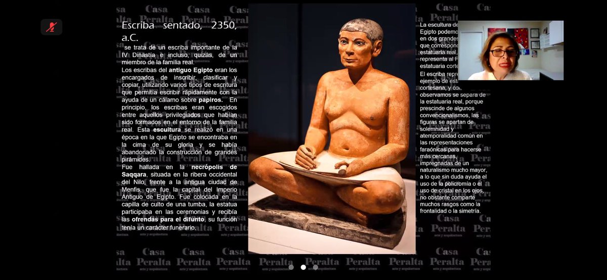 aida_aixa's tweet image. El #Escriba Sentado, antecedente del #notario moderno, es una de las estatuas más representativas de la escultura del antiguo Egipto. Creada en una época en la que que el imperio se encontraba en la cima de su gloria. Su mirada transmite la claridad con la que realiza su labor.