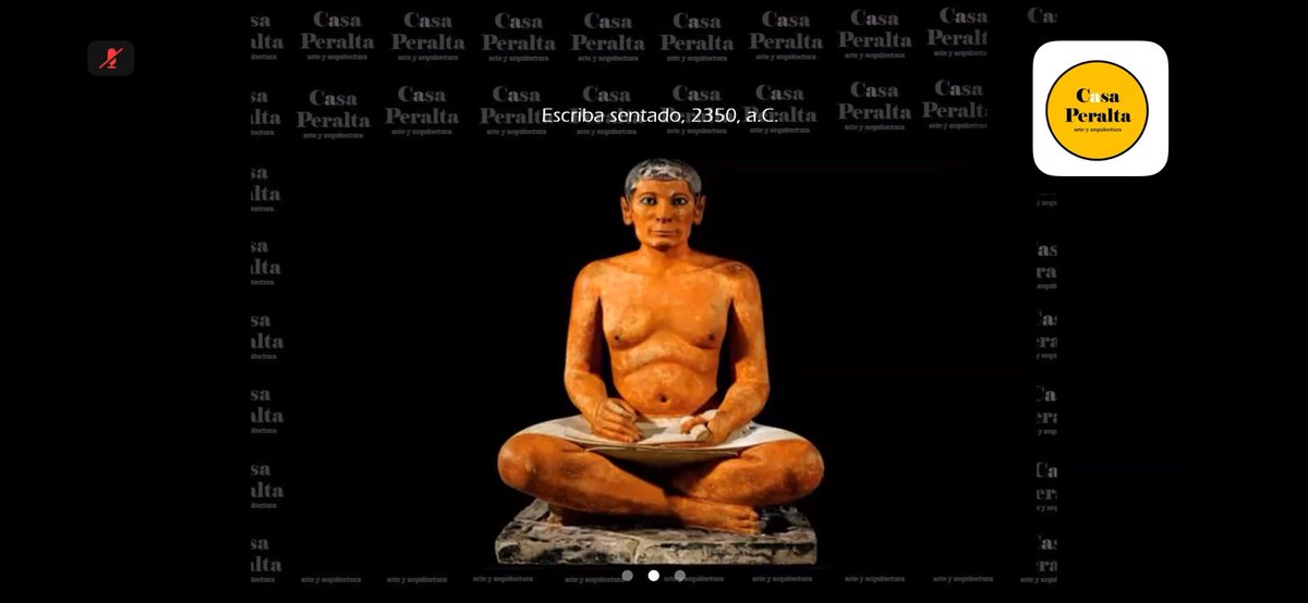 aida_aixa's tweet image. El #Escriba Sentado, antecedente del #notario moderno, es una de las estatuas más representativas de la escultura del antiguo Egipto. Creada en una época en la que que el imperio se encontraba en la cima de su gloria. Su mirada transmite la claridad con la que realiza su labor.