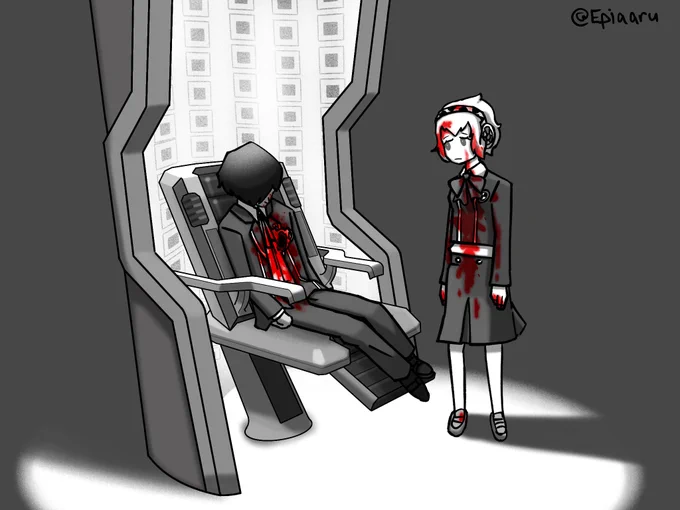 TW: blood 3/5 (2/2) #Persona3 #MakotoYuki #Aigis