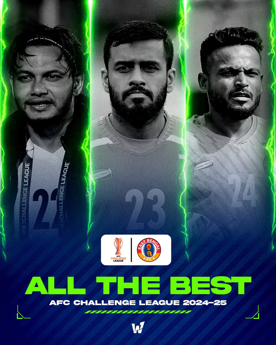 World1 Sports (@world1sports) on Twitter photo Wishing our athletes <a href="/souvik_23/">Souvik Chakrabarti</a>, <a href="/nishukumar22/">Nishu Kumar</a>, #DebjitMajumder and East Bengal FC all the best for the AFC Challenge League 2024-25 knockout stage. Time to make the #RedAndGoldBrigade shine! 🔴🟡
#World1Sports #W1Athletes #EastBengalFC #AFCChallengeLeague Wishing our athletes <a href="/souvik_23/">Souvik Chakrabarti</a>, <a href="/nishukumar22/">Nishu Kumar</a>, #DebjitMajumder and East Bengal FC all the best for the AFC Challenge League 2024-25 knockout stage. Time to make the #RedAndGoldBrigade shine! 🔴🟡
#World1Sports #W1Athletes #EastBengalFC #AFCChallengeLeague