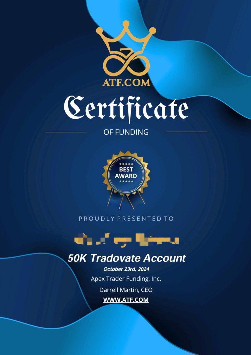 StockTiming's tweet image. 1st, to God be the glory.

My Prop funding firm journey. I'm just a blue collar worker trying to get out of the 9 to 5 grind.

1 contract on NQ from Oct 21-23. 
26 trades with an 80% win/loss ratio.
25% of traders make it to the funded round.

#Futures
#Stocks
#WallStreet