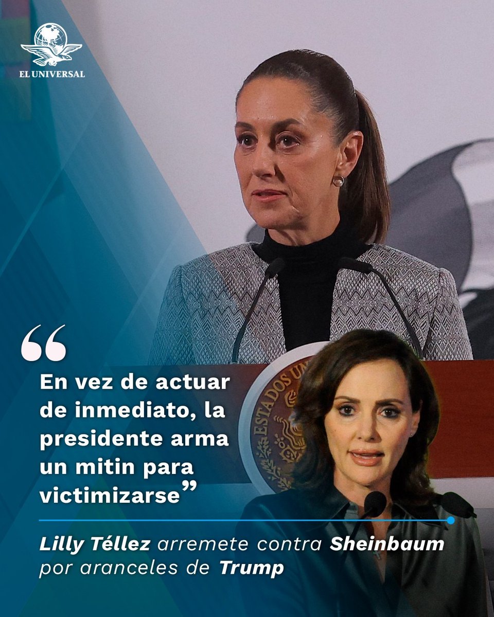 El_Universal_Mx's tweet photo. 🔴 "Si realmente le importara México rompería con los cárteles en lugar de hacer circo y 'tomar medidas' hasta el domingo", señaló la senadora panista, Lilly Téllez.
👉 https://t.co/Er4Kv73EAc https://t.co/2BN4m6Q3XY