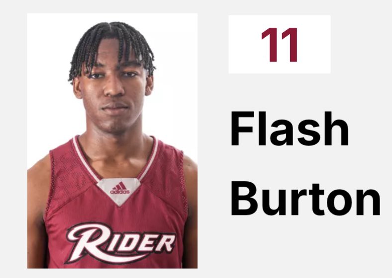 1 and 0 Hoops Recruiting (@1and0recruiting) on Twitter photo 🚨1 and 0 Hoops Alumni Update🚨
Flash Burton
6’3 Guard
Freshman
Rider University 
Flash has been having a great first season at Rider as a starter. He is averaging 7.2 PPG, 2.3 APG, 2.2 RPG
Keep it up Flash! 🚨1 and 0 Hoops Alumni Update🚨
Flash Burton
6’3 Guard
Freshman
Rider University 
Flash has been having a great first season at Rider as a starter. He is averaging 7.2 PPG, 2.3 APG, 2.2 RPG
Keep it up Flash!
