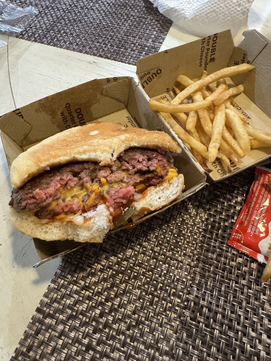 Judo_313's tweet photo. All I wanted was a Angel Reese QPC after a hard day of work and got a raw burger and burnt fries @McDonalds https://t.co/tGkOjPcc6T