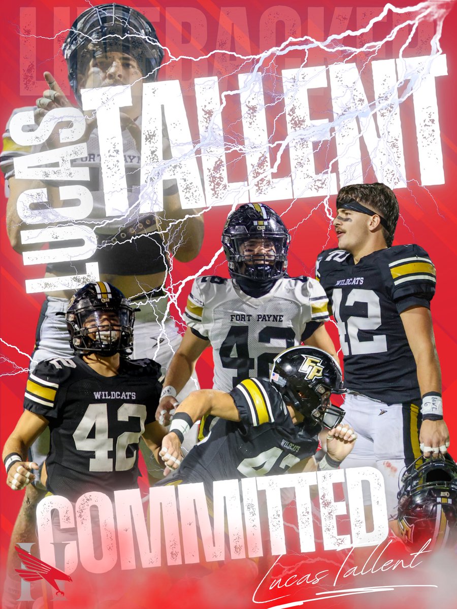 Lucas Tallent (@lucastallent42) on Twitter photo First I would like to think God for blessing me with this opportunity! With that being said I will be continuing my academic and athletic career at Huntingdon College ! #Hawkem
<a href="/HawksFootball/">Huntingdon Football</a>
<a href="/CoachPeppersHC/">Casey Peppers</a> First I would like to think God for blessing me with this opportunity! With that being said I will be continuing my academic and athletic career at Huntingdon College ! #Hawkem
<a href="/HawksFootball/">Huntingdon Football</a>
<a href="/CoachPeppersHC/">Casey Peppers</a>