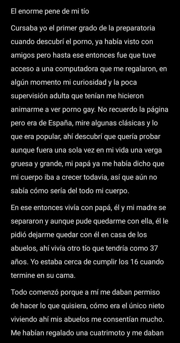 relhomx9946267's tweet photo. El enorme pene de mi tío (Parte 1) 
#RelatosEróticos #IncestoGay #Incesto #Gay #RelatosGays #SexoGay #IncestoConMiTío https://t.co/z97deCgEQI