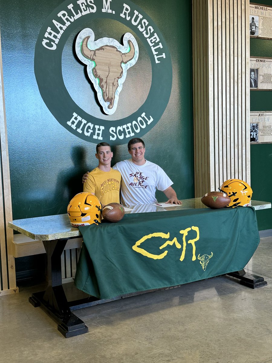 CMR Football (@cmrfootball) on Twitter photo Congratulations to both <a href="/CodyHoehn56/">Cody Hoehn</a> and <a href="/ian_dalgarno06/">Ian Dalgarno</a> on signing their letters of intent to continue their education and football careers at <a href="/MSUNorthern/">MSU Northern</a>
#RFTB
#LeaveItBetterThanYouFoundIt
#GATA Congratulations to both <a href="/CodyHoehn56/">Cody Hoehn</a> and <a href="/ian_dalgarno06/">Ian Dalgarno</a> on signing their letters of intent to continue their education and football careers at <a href="/MSUNorthern/">MSU Northern</a>
#RFTB
#LeaveItBetterThanYouFoundIt
#GATA