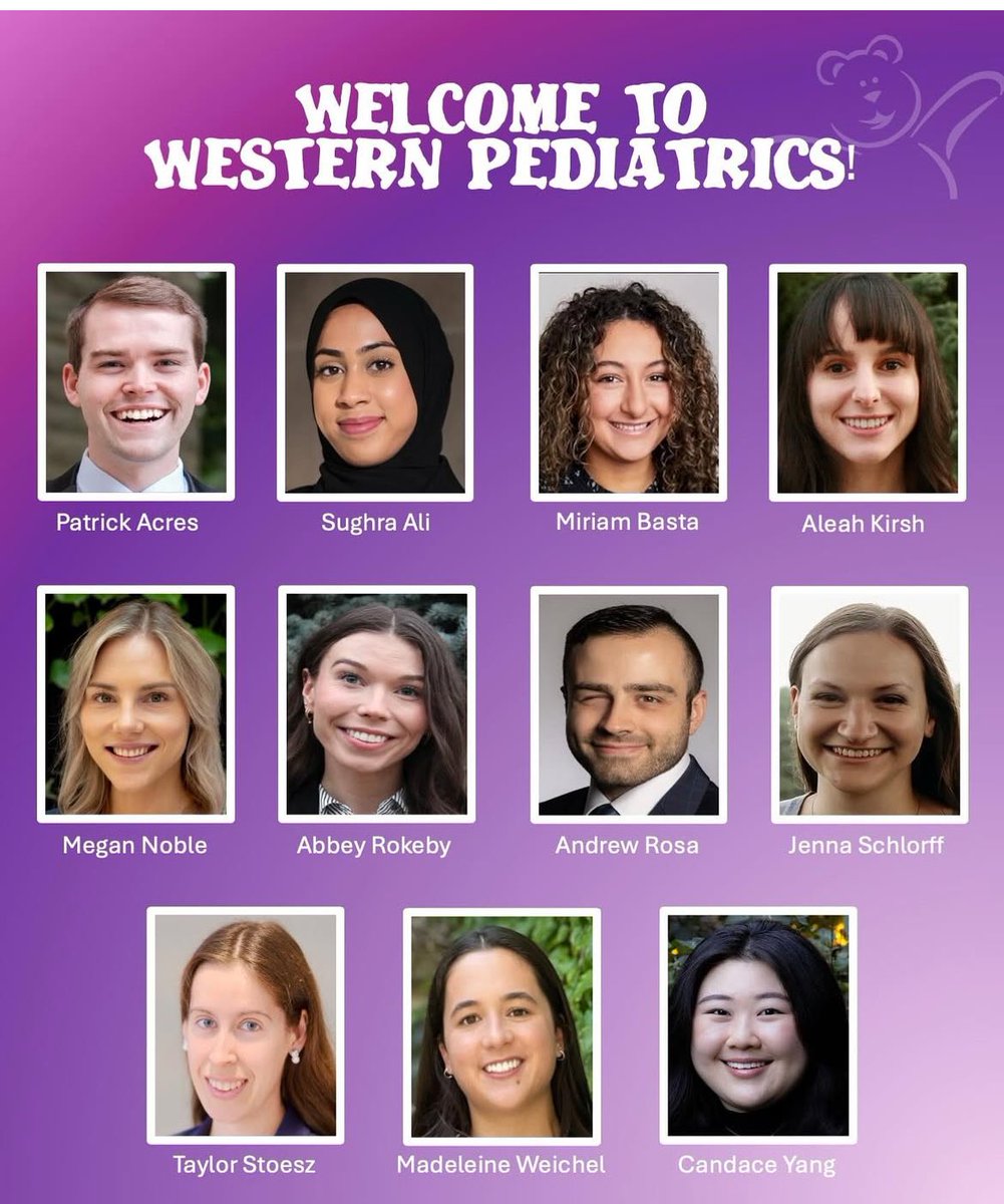 We are thrilled for these 11 incredible trainees to be joining our Western Peds program. Your journey to becoming excellent pediatricians starts here!