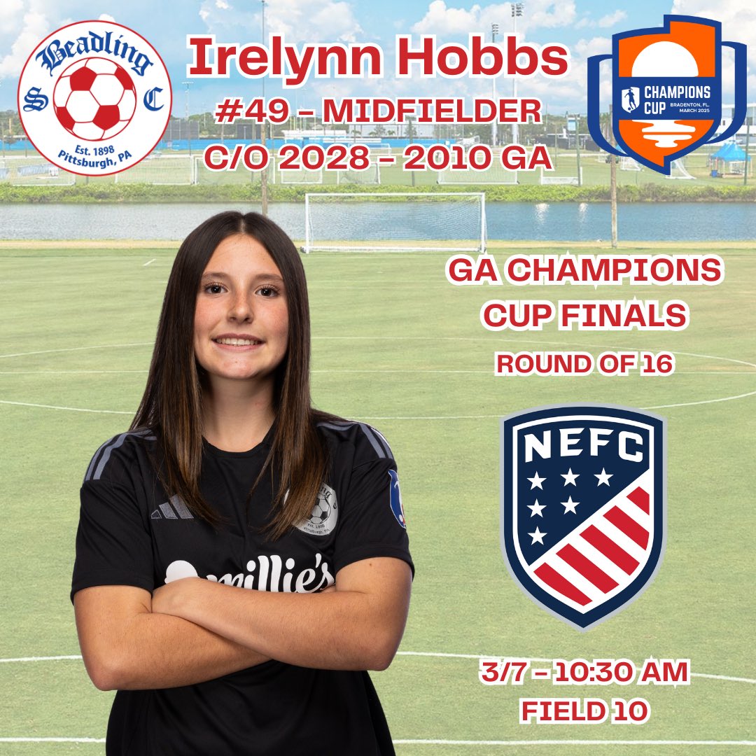 Can’t wait to compete with my team at the <a href="/GAcademyLeague/">Girls Academy</a> champions cup at IMG Academy!! <a href="/Beadling10GA/">Beadling 2010 GA</a>