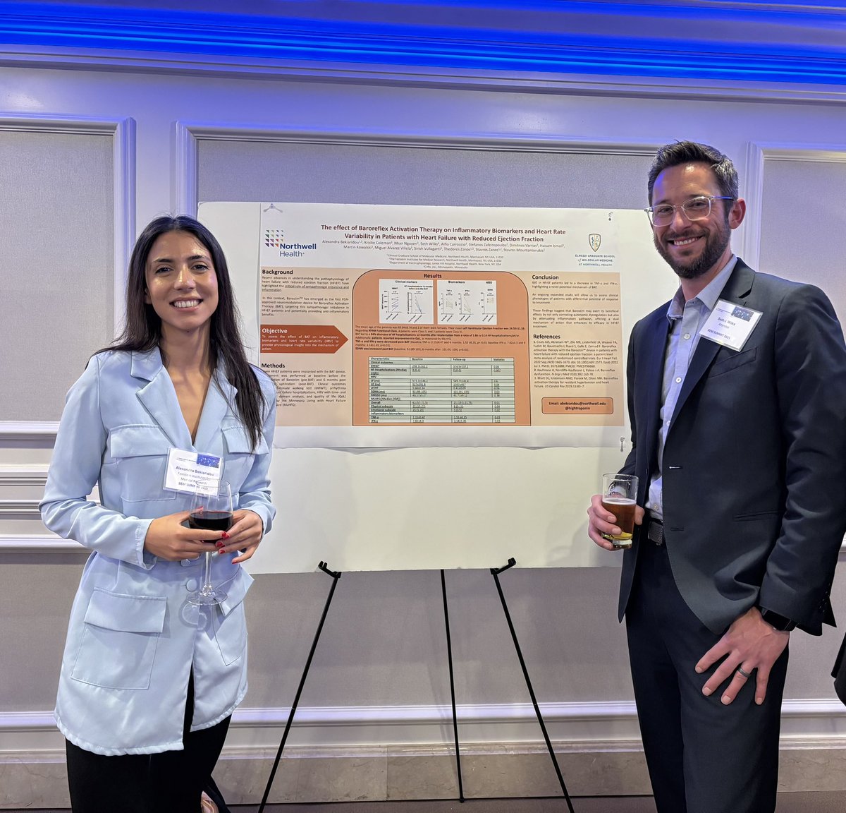 Had so much fun presenting our research on the effects of Barostim in HFrEF patients! Really thankful to <a href="/KeepInRhythm/">Stavros Mountantonakis</a> <a href="/kcole_12/">Kristie Coleman</a> for the collaboration! 
#heartfailure #neuromodulation #BEMSummit
