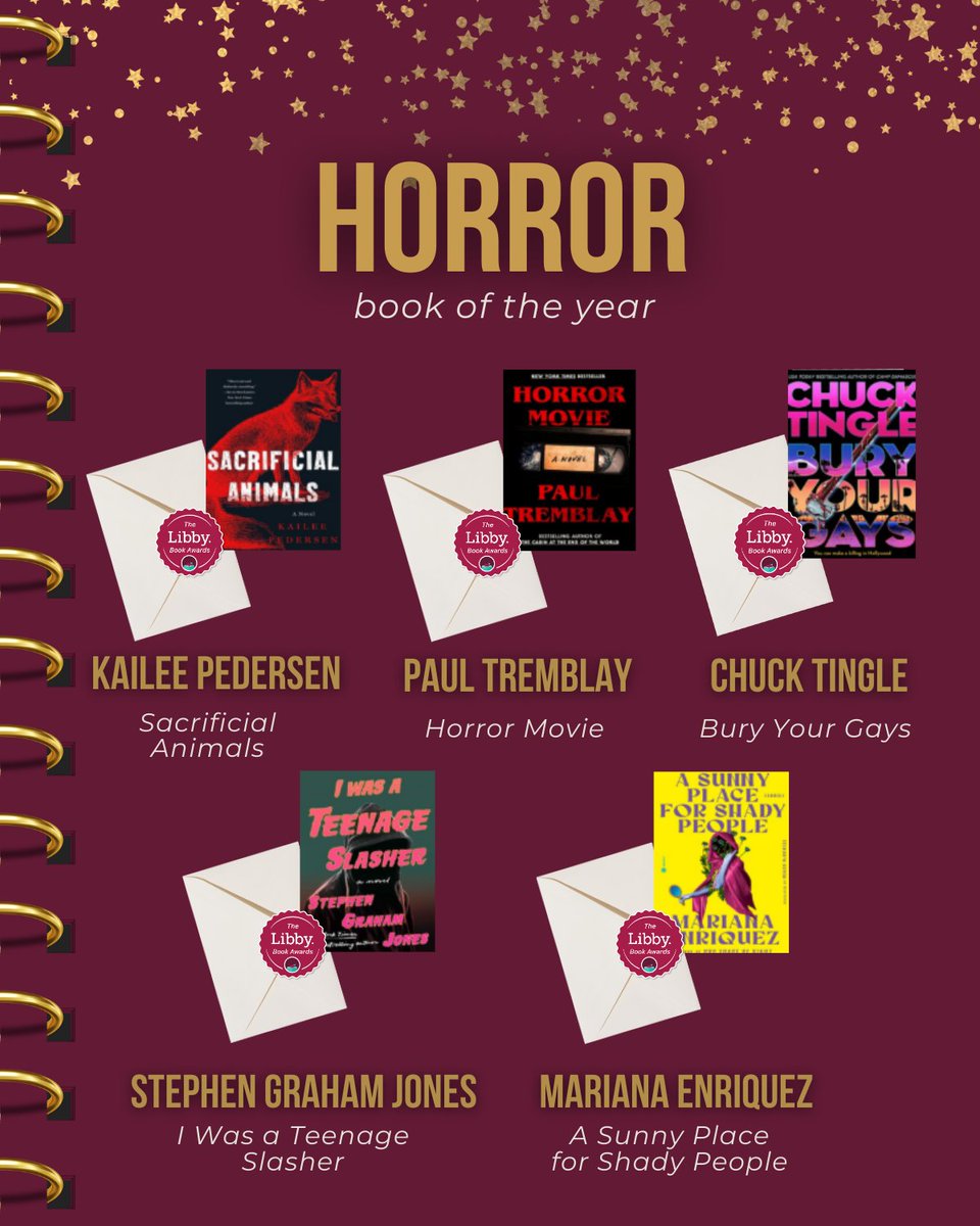 LibbyApp's tweet image. The finalists are in! 📚 Librarians have spoken, selecting the best books of the year for the #LibbyBookAwards—recognizing the titles that resonated with #readers &amp;amp; became library favorites. Winners will be announced tomorrow, 9AM EST.

#LibbyApp #CheckOutYourLibray #LibraryLove