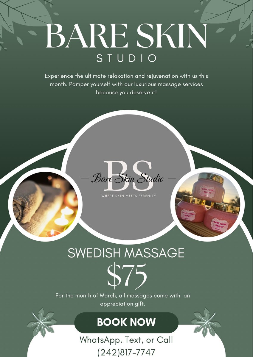 _wcjm_'s tweet image. In Exuma? Needing a massage? Well now’s the perfect opportunity to take advantage of this special!
