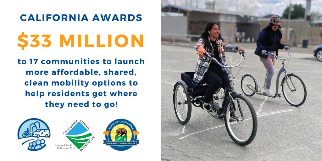 Clean Mobility Options Voucher Program (@cacleanmobility) on Twitter photo The <a href="/CACleanMobility/">Clean Mobility Options Voucher Program</a> program's latest investment of $33 million cuts air pollution and addresses the lack of clean transportation options for under-resourced communities and tribes. <a href="/CAClimateInvest/">California Climate Investments</a> and <a href="/CalEnergy/">California Energy Commission - ⚡#CalEnergy</a> funding supports #CleanMobilityForAll.
cleanmobilityoptions.org/2025-mpv-press… The <a href="/CACleanMobility/">Clean Mobility Options Voucher Program</a> program's latest investment of $33 million cuts air pollution and addresses the lack of clean transportation options for under-resourced communities and tribes. <a href="/CAClimateInvest/">California Climate Investments</a> and <a href="/CalEnergy/">California Energy Commission - ⚡#CalEnergy</a> funding supports #CleanMobilityForAll.
cleanmobilityoptions.org/2025-mpv-press…