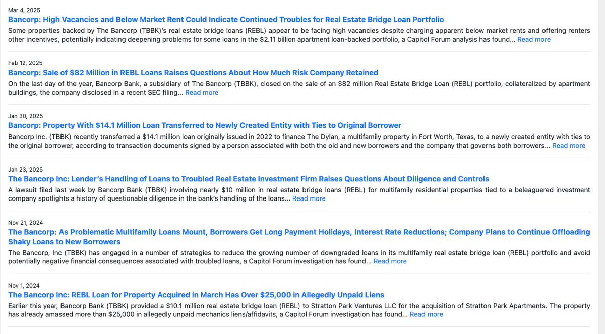 Vikas (@vikasxkumarbk) on Twitter photo Since August of 2024, our team has written 10 stories about $TBBK. h/t to <a href="/KristaKBrown/">Krista Brown</a> and <a href="/LisaEpst/">Lisa Epstein</a> for their work on this one. Feel free to reach out with any questions. Here are some headlines. Since August of 2024, our team has written 10 stories about $TBBK. h/t to <a href="/KristaKBrown/">Krista Brown</a> and <a href="/LisaEpst/">Lisa Epstein</a> for their work on this one. Feel free to reach out with any questions. Here are some headlines.