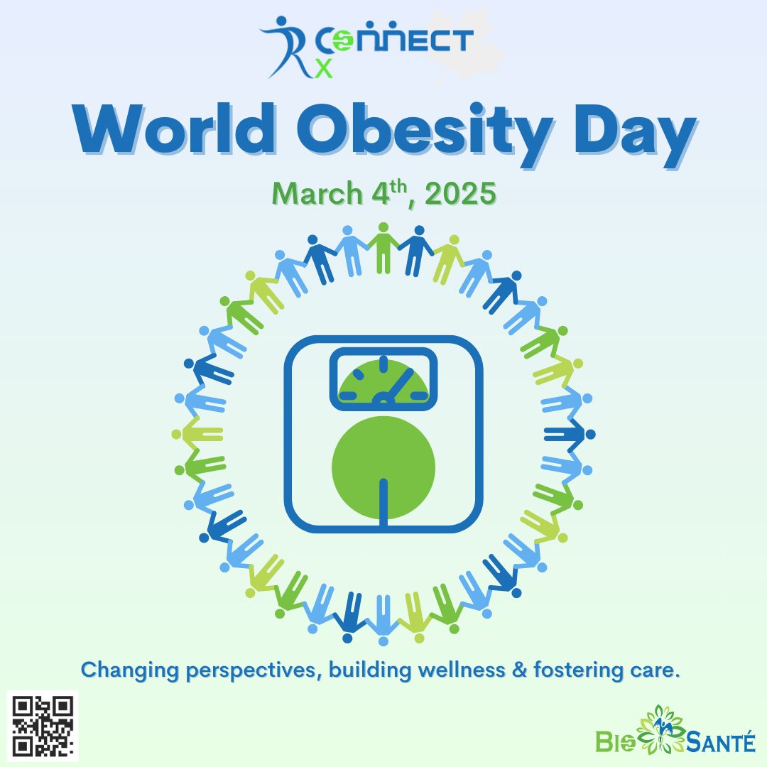 rx_connect's tweet photo. It's World Obesity Day today!

We can all work together to ensure happier, healthier, and longer lives for everybody.

#Rxconnect #worldobesityday #march4th #specialtypharmacy #obesityday #obesity #worldobesityday2025 #pharmacy #pharmacylife #changingperspectives https://t.co/1NmBKqL8hA